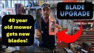 Push Mower Blade upgrade Yes  It can be done [upl. by Naoh]