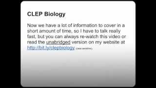 Biology CLEP Tests  Discover this Secret to PASS CLEP GUARANTEED  PT 13 [upl. by Ase910]