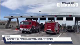 20240602 ROSIGNANO  INCIDENTE AL CASELLO AUTOSTRADALE TRE MORTI [upl. by Heady]