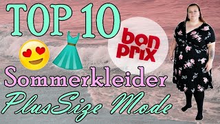 TOP 10 Sommerkleider 👗 PlusSize BONPRIX Fashion Try On Haul  PrimaDina [upl. by Hamforrd]