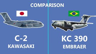 Aircraft comparison Brazils KC390 vs Japans Kawasaki C2 [upl. by Tare]