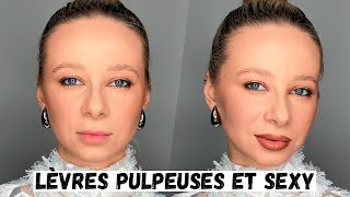 Comment avoir des lèvres pulpeuses avec du maquillage [upl. by Sanson]