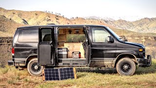 Camper Van Conversion Build for under 4k Living in a Ford Econoline [upl. by Landbert]