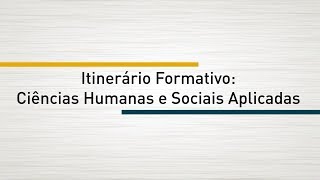 O NOVO ENSINO MÉDIO  Aula 7  Ciências humanas e sociais aplicadas [upl. by Andersen341]