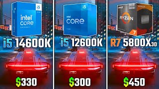 INTEL i514600K vs INTEL I512600K vs RYZEN 7 5800X3D  Test in 6 Games [upl. by Nelli]