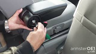 Installation of Armster 3 SM armrest for VW Transporter T5 T6 T7 and VW ID4 2021 ID5 2022 [upl. by Alrahs]