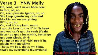 Clean Lyrics YNW Melly  Mixed Personalities ft Kanye West [upl. by Ahsian]