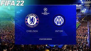 FIFA 22  CHELSEA vs INTER MILAN  Feat Erling Haaland Hakimi  UEFA Champions League  Gameplay [upl. by Imoyaba352]