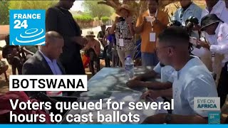 Botswana voters queued for several hours to cast ballots • FRANCE 24 English [upl. by Primo]