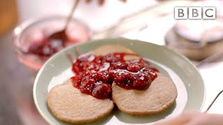 Nigellas oat pancakes with raspberries and honey recipe  BBC [upl. by Modesty]