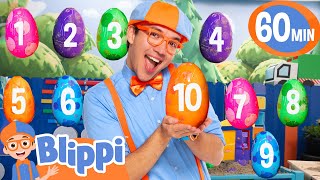 Dino Egg Hunt Counting 1 to 10  Blippis Playdate  Educational Videos for Kids [upl. by Sybila]