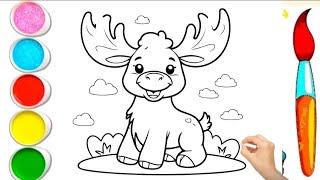 How to Draw a Stag Easy StepbyStep Deer Drawing Tutorial for Beginners  Learn to Draw Quickly [upl. by Mourant]