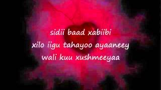 Somali Lyrics Song Xabiibi By Lafoole YouTube2 [upl. by Fitts855]