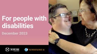 For people with disabilities – The Pope Video 12 – December 2023 [upl. by Llerraj807]