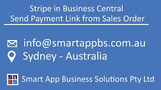 Stripe and Business Central Integration  Send Payment Link from Sales Order [upl. by Luz546]