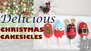 Delicious Christmas Cakesicles  Christmas Cake  How To Make A Cake [upl. by Darom]