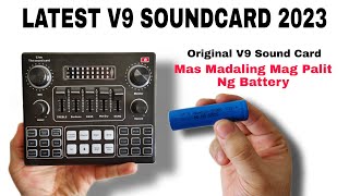 Latest V9 Sound Card In 2023  Mas Madaling Mag Palit Ng Battery V9Soundcard soundcard [upl. by Eenar739]