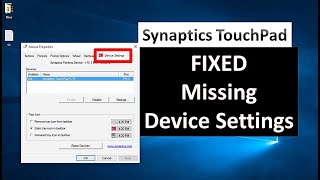 FIXED Synaptic Device Settings Missing [upl. by Etnoj]