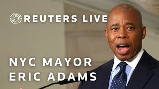 LIVE New York Mayor Eric Adams speaks after police cleared Columbia University protest encampment [upl. by Nahshon]