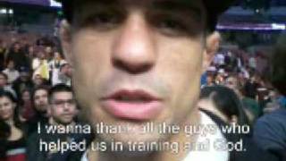 Vitor Belfort talks about knockout at Affliction 2 [upl. by Aidni]