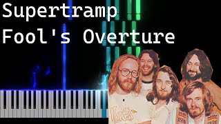 Supertramp  Fools Overture Piano Tutorial NivekPiano [upl. by Ninel]