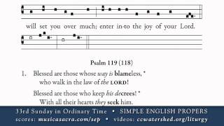 COMMUNION • 33rd Sunday in Ordinary Time • SIMPLE ENGLISH PROPERS [upl. by Jerrome]