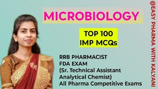 MICROBIOLOGY  BPHARMACYRRB PARAMEDICALFDA EXAM 202425TOP MCQs COMPETITIEVE EXAMS [upl. by Darwin]