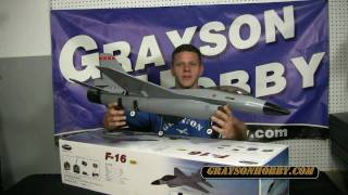 GraysonHobby Presents The Dynam F16 EDF ParkJet  Flying starts at 222 [upl. by Arukas]