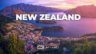 FLYING OVER NEW ZEALAND 4K UHD 14 minute Ambient Drone Film and Music for beautiful relaxation [upl. by Holli]