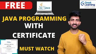 Free Java Programming Course With Certificate 2023  Great Learning Java Programming Course [upl. by Horatius832]