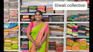 Diwali best sarees collection nithitex elampillai sarees [upl. by Ortensia]