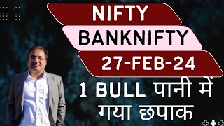 Nifty Prediction and Bank Nifty Analysis for Tuesday  27 February 24  Bank NIFTY Tomorrow [upl. by Dieterich]