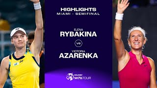 Elena Rybakina vs Victoria Azarenka  2024 Miami Semifinal  WTA Match Highllghts [upl. by Wivinah]