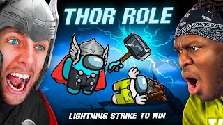 SIDEMEN AMONG US THOR ROLE LIGHTNING STRIKE TO WIN [upl. by Dnartreb666]