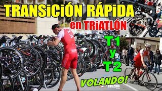 Cómo hacer una Transición Rápida en Triatlón T1 y T2 volando en Boxes 🚀 [upl. by Ffej927]