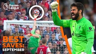 AMAZING Ramsdale save onto the bar amp Alisson DENIES 40yard lob  Premier League saves  September [upl. by Nyar76]