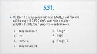 Fullständig lösning till uppgift 531 i Ehinger Kemi 1 NA förlag [upl. by Fleck868]