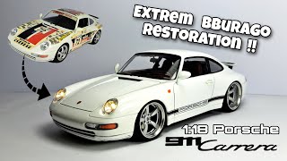 Bburago 118 Porsche 911 Carrera 993 Extreme Restoration [upl. by Bria503]