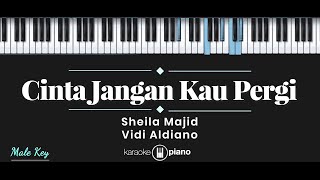 Cinta Jangan Kau Pergi  Sheila Majid Vidi Aldiano KARAOKE PIANO  MALE KEY [upl. by Nnylg]