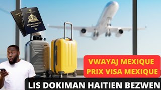 prix visa mexique pour haitien 2023 visa mexique en ligne  rendez vous ambassade mexique en haiti [upl. by Freddy]