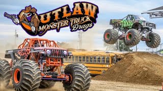 BIGGER LOUDER FASTER  2022 Canfield OH Outlaw Monster Truck Drags [upl. by Nyrmac]