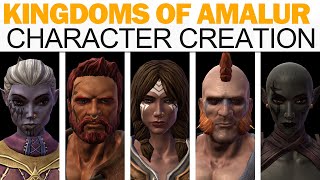 Kingdoms of Amalur ReReckoning  Full Character Creation All Races Male amp Female More [upl. by Tehc]