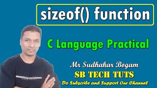 sizeof function  SIZEOF in CLanguage Practical  C Programming [upl. by Alliehs550]