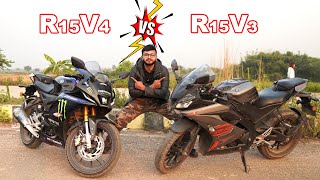 R15 V4 vs R15 V3 Walkaround Comparison  Next Gear [upl. by Obaza]