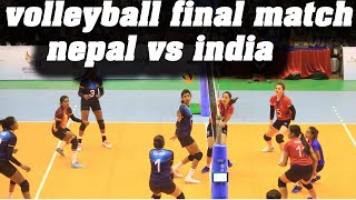 Nepal vs india women final volleyball match [upl. by Nehtanoj]