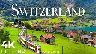 SWITZERLAND • 4K Relaxation Film Winter to Spring • Relaxing Music  Nature 4k Video UltraHD [upl. by Stanfill]