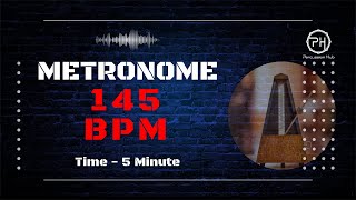 145 BPM Metronome  5 Minute [upl. by Gnud]