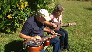 Resonator Guitar Baritone Ukulele Ashokan Farewell Larry Hutcherson Loretta Valenski [upl. by Ahcas]