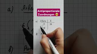 So geht das 🤓🥳 antiproportionalezuordnungen antiproportional mathematikfee mathe mathematik [upl. by Lupiv]