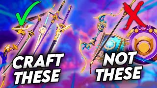 20 UPDATED Best Crafted Weapons Guide  Genshin Impact Crafted Weapon Tier List [upl. by Rigby]